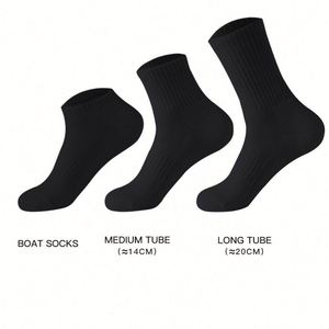 Wholesale Blank White Black Man Sports Boat <b>Socks</b> Middling Breathable Sport Running Basketball <b>Long</b> <b>Socks</b> - Product Image 2