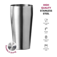 Ensemble d'outils de bar en gros, mélangeur de boissons, 4 pièces, ensemble de barware en acier inoxydable, kit de shaker Boston pour barman