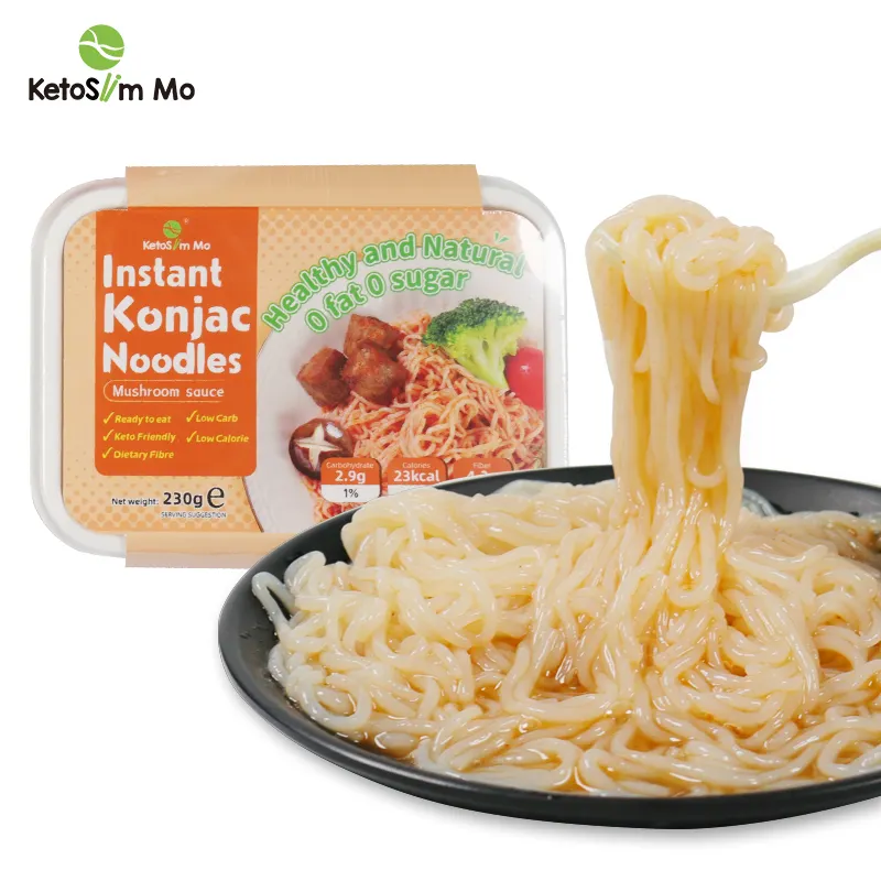 Vente en gros Konjac Fabricant d'aliments coréen Shirataki Konjac pâtes ramen instantanées nouilles spaghetti