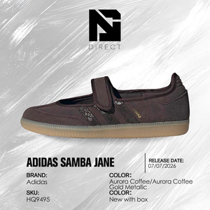 Adidas Wmns Jane 'Aurora Coffee' Slip-On Round Toe Hook Loop Breathable Mesh Retro Shoes. รองเท้าผ้าใบแบบสวมทรงกลมแบบสวมทรงกลม - Product Image 6