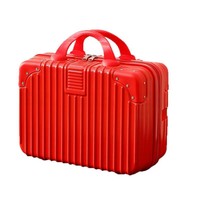 Valise vintage à main, petite valise de voyage, trousse de maquillage, boîte de rangement cadeau, compatible avec les chariots de 14 pouces, étanche