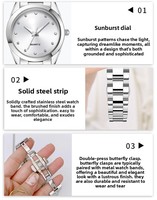 2025 Virtue Classic Edelstahl band Damen uhr Elegantes Perlen zifferblatt Wasserdichtes Relojes Para Mujeres