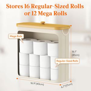 Foldable Basket Organizer for Bathroom Holds 9 Mega/12 Regular Rolls <b>Waterproof</b> Toilet Paper Holder <b>Storage</b> <b>Box</b> - Product Image 3