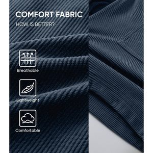 Shorts en velours côtelé pour homme FOXA, coupe classique, devant plat, extensibles, légers, avec poches - Product Image 6