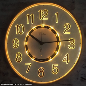 16 Inch Large Metal Illuminated Wall <b>Clock</b> with Smart Sensor Lighted Wall <b>Clock</b> for Living Room Decor - Product Image 3