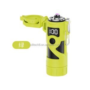 Encendedor de Cigarrillos Recargable USB con Diseño de Dibujos Animados, Resistente al Viento y al Agua, de Aleación de Zinc, con Linterna para Uso en Viajes y Campamentos al Aire Libre - Product Image 1