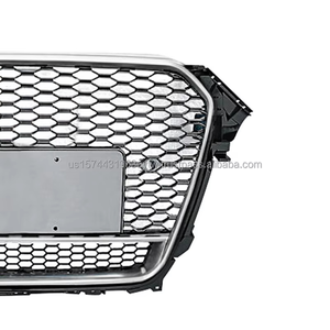 High Quality PNB New ABS Chrome Frame Black <b>Mesh</b> Honeycomb <b>Grill</b> <b>for</b> Audi A4/S4 B8.5 RS4 Refit 2013-2016 3-Month Warranty - Product Image 2