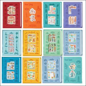 เฉิงรัน สมุดแสตมป์สร้างสรรค์ 100-200 หน้า กระดาษดาอลิน เย็บด้าย ปกหนังเทียม - Product Image 4