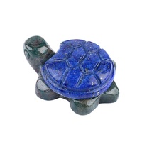 Statuette de tortue sculptée en cristal naturel bicolore, ornement de bureau, décoration de maison et de voiture, pierre de guérison, cadeau
