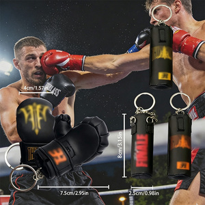 Custom PU Leather <strong>Boxing</strong> Gloves Punching Bag Keychain 3D Mini Sandbag Gym Sport Key Chain As a <strong>Boxing</strong> Gym Souvenir Keyring <strong>Gift</strong> - Product Image 1