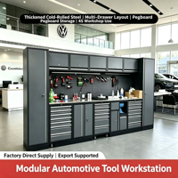 Armoire à outils combinée pour réparation automobile, chariot d'atelier, établi de maintenance mobile, OEM/OBM industriel, capacité 300 kg, rangement vertical des outils
