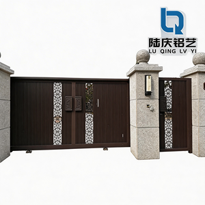 Puerta Eléctrica Inteligente para Exteriores, Puerta de Jardín de Aluminio con Control Remoto, Segura y Fácil de Instalar - Product Image 1