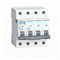Disjoncteur miniature CHINT NB5-63H C20A 3P 4P C 10kA IP20 AC380V/400V Rail DIN Cuivre PA66 Certifié CE CB Stock usine