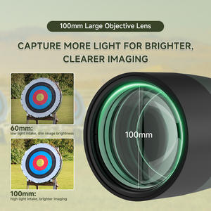 Lente objetiva 100mm lente ocular 18mm zoom variável 25 ~ 75X FMC e BAK4 design óptico 45 ° telescópio monocular spotting scope - Product Image 3