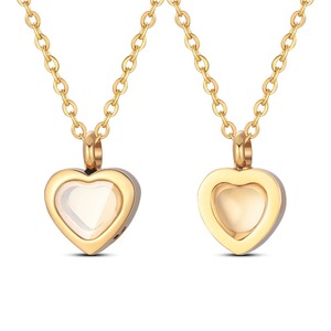 Pendentif Cœur Commémoratif en Acier Inoxydable, Bijou Funéraire pour Cendres Humaines, Collier Urne pour Cendres Humaines ou d'Animaux de Compagnie - Product Image 1