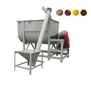 Mixer agitator efisien 5000 liter, pencampur mineral horizontal vitamin mineral Premium bubuk pencampur mineral pakan ternak