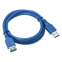 Cable de Extensión USB 3.0 DFX con Blindaje de PVC, 1m, Azul, Macho a Hembra, 5Gbps, para Smart TV, Laptop, PC, Memoria USB, Cámara Web