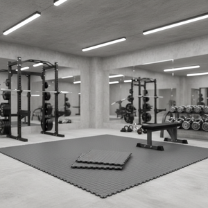Dalles <span class=keywords><strong>de</strong></span> sol modulaires ventilées en PVC industriel robuste pour garage, usage intérieur en entrepôt, tente ou bureau - Product Image 1