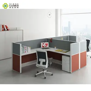 Competitive Price Office Staff Desk Workstations Furniture Modern L Shaped Cubicle