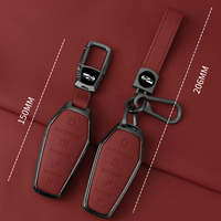 Protecteur de clé intelligente en métal et cuir pour BYD Han Tang Song Plus Song Pro, accessoires de voiture, décoration intérieure