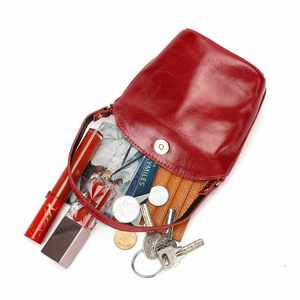 Genuine Leather Women's Satchel First Layer Cowhide <b>Classy</b> Sense Niche Style Red Factory Advertising Promotion Printing Logo - Product Image 4