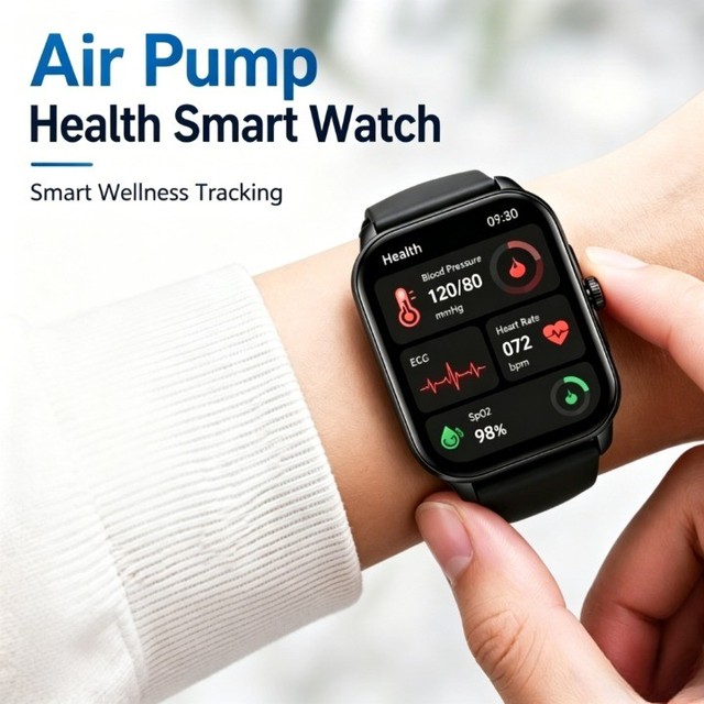 Air Pump Health Smart Watch ECG Heart Rate Fitness Tracker OEM Private Label Smartwatch Supplier
