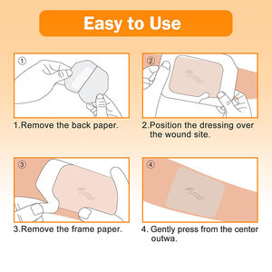 Pansement transparent en <span class=keywords><strong>film</strong></span> Carbou, adhérence excellente, 6*7cm, pour le bain, protection des plaies, sans douleur - Product Image 4