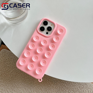 <span class=keywords><strong>2025</strong></span> Mới Nhất Tối Giản Macaron Màu 3D Hút Silicone Trường Hợp Điện Thoại Với Dây Buộc Không Thấm Nước Phonehell Cho Iphone16 15 14 - Product Image 5