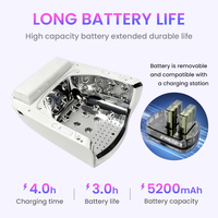 Sèche-ongles électrique à batterie longue durée 3H avec logo personnalisé, source de lumière UV LED double, lampe à ongles à séchage rapide, fabricant