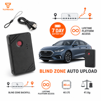 Rastreador GPS Inalámbrico para Vehículos Personales con 7 Días de Autonomía, Detección de Zona Ciega, Carga Automática y Acceso de por Vida a la Plataforma