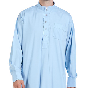 Nouveau lot <span class=keywords><strong>de</strong></span> 2 pièces <span class=keywords><strong>de</strong></span> vêtements polo pour hommes africains, pantalons, robe, costume islamique musulman pour hommes - Product Image 6