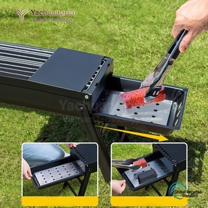 Parrilla de Carbón Plegable Yachuangxin, Parrilla Metálica para Acampar al Aire Libre, Portátil, Desmontable, Diseño Reforzado - Product Image 4