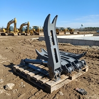Pinces hydrauliques efficaces pour mini-pelles de marque SLN, grappins pour engins de construction de 5 à 6 tonnes, accessoires personnalisables