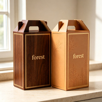 Forest Packing Maßgefertigte 6-Flaschen-Wein-Wellpappbox mit Umweltfreundlichem Griff & Modischem Aufdruck