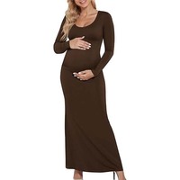 Nouvelles robes de maternité pour femmes enceintes, 61% polyester, 33% viscose