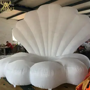 शादी मंच सजावट सफेद विज्ञापन inflatable क्लैम खोल प्रोप