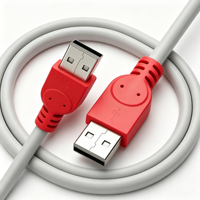 Cable USB 2.0 Qiulink de Tipo A Macho a Tipo A Macho, 480 Mbps, Cable de Transferencia de Datos de Alta Velocidad, Revestimiento de PVC para PC, Laptop, Disco Duro Externo, OEM