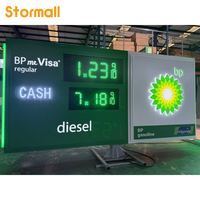 Affiche numérique personnalisée, panneau LED double face en aluminium pour station-service, panneau pylon pour afficher les prix du carburant