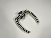 Poignée de porte en acier moulé sous pression de conception européenne moderne avec installation facile pour villa, hôtel, bureau, appartement - Argent