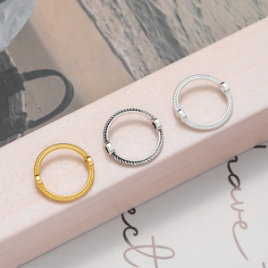 Bande perlée en alliage de zinc, taille moyenne, accessoires de bijoux DIY, style personnalisé, finition plaquée - Product Image 1