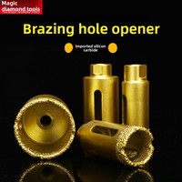 Mata Bor Lubang Gerinda Sudut Tanpa Lapisan, Panjang 60mm, Gagang Bulat untuk Marmer, Keramik, Kaca, Kerikil, Granit