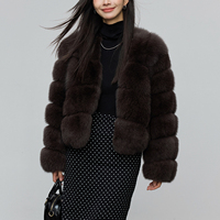 Manteau en fourrure de renard véritable 100 % personnalisable pour femmes grandes tailles, décontracté, épais, hiver, moelleux, respirant, gris, doublure longue en polyester