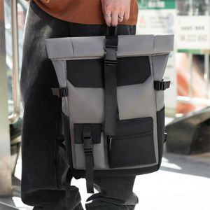 Sac à dos personnalisé OEM pour homme, imperméable, à enroulement, grand format, pour ordinateur portable, unisexe, décontracté, sport, voyage, école, étudiant - Product Image 6