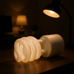 Bombilla CFL de 13W, 2700K, Luz Blanca Cálida, Compacta, Fluorescente, Enchufable, para Uso Residencial - Product Image 2