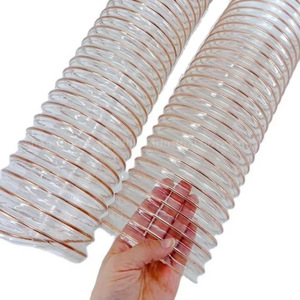 Qianrun Rubber Flexible Transparent Pu Steel Wire Hose 20mm Gas Ventilation Dust Collection Pipe - Product Image 5