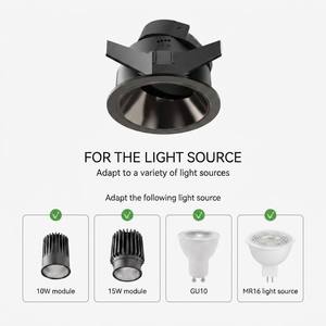 Professionnel Moderne Intérieur <span class=keywords><strong>LED</strong></span> Downlight MR16 GU10 Lampe Luminaire Plafonnier <span class=keywords><strong>Spot</strong></span> pour Salon Facile Encastré pour La Maison - Product Image 2