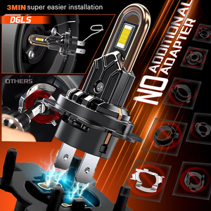 U-shaped H4 H7 H11 Mini Plug and Play H1 9005 9012 <b>Auto</b> <b>Light</b> <b>Systems</b> LED Headlights - Product Image 3