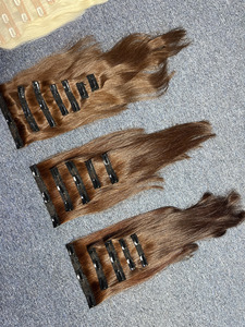 ผมต่อแบบคลิปอินสีอ่อนธรรมชาติ 100% เส้นผมแท้ Remy สำหรับผู้หญิง มีสินค้าพร้อมส่ง - Product Image 5