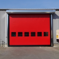 Porte à enroulement rapide à fermeture éclair, très vendue, pour usage extérieur dans les laveries automobiles, entrepôts, ateliers – Portes roulantes en PVC