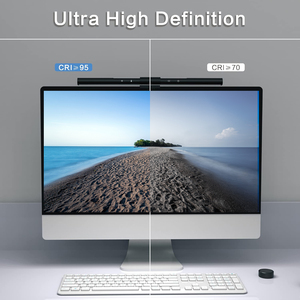 Barra de luz de monitor LED alimentada por USB para pantalla de <span class=keywords><strong>PC</strong></span> curva Control remoto Atenuación sin pasos Sombra negra para protección ocular de oficina - Product Image 5